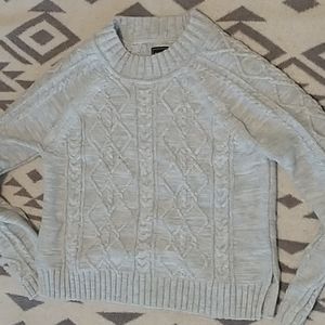 Heather gray+ classic+ gap+ cable knit